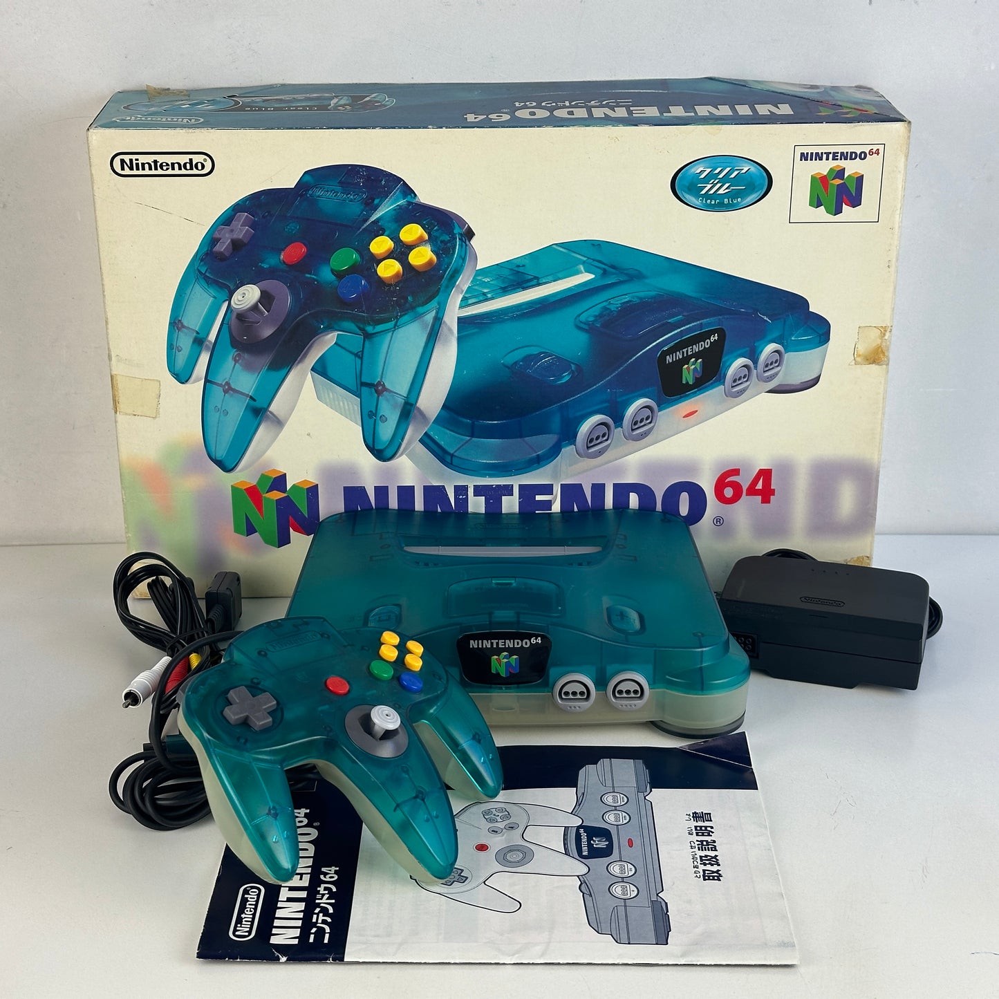 Nintendo 64 Clear Blue NUS-001 Console NTSC-J