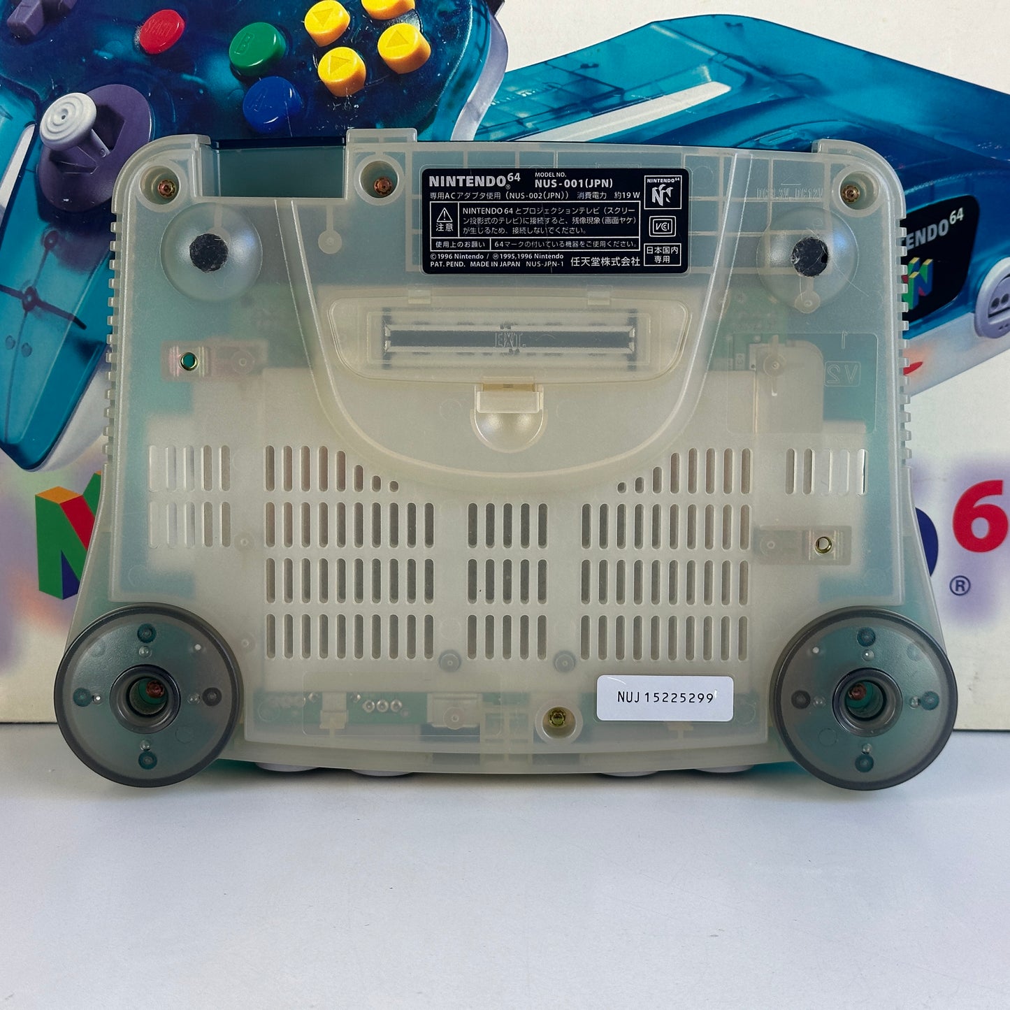 Nintendo 64 Clear Blue NUS-001 Console NTSC-J
