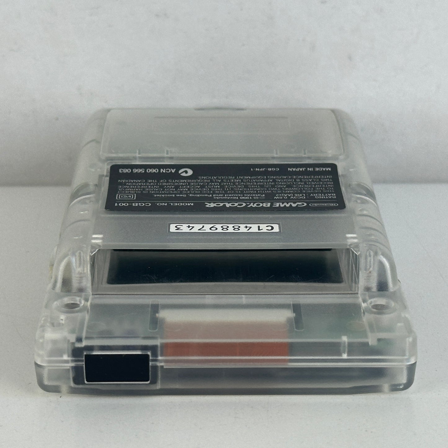 Nintendo Game Boy Color Clear Skeleton CGB-001 No Box