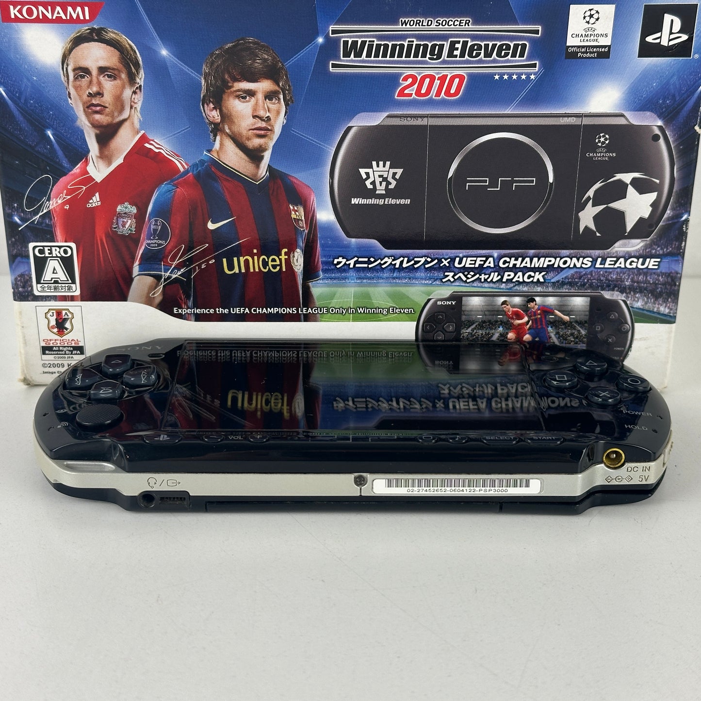 Sony PSP 3000 Winning Eleven × UEFA Champions League Special Pack Piano Black