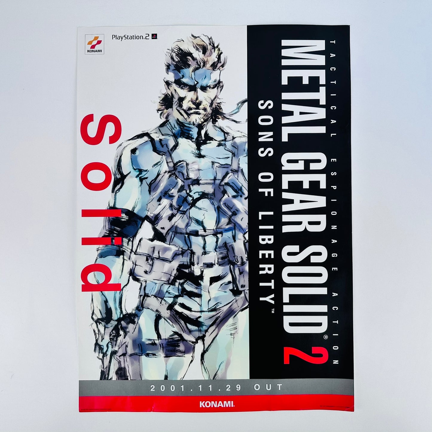 Metal Gear Solid 2 B2 Promo Poster Solid Snake