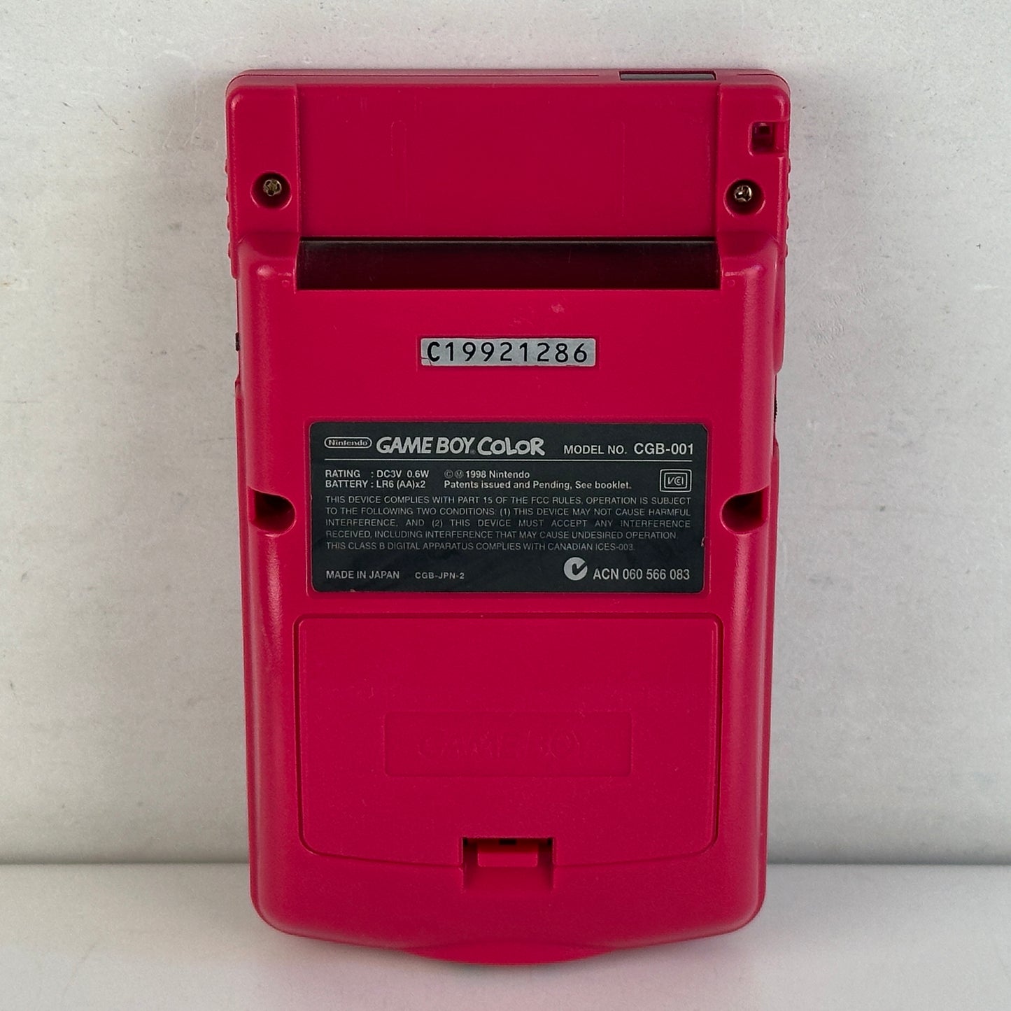 Nintendo Game Boy Color Red CGB-001 No Box