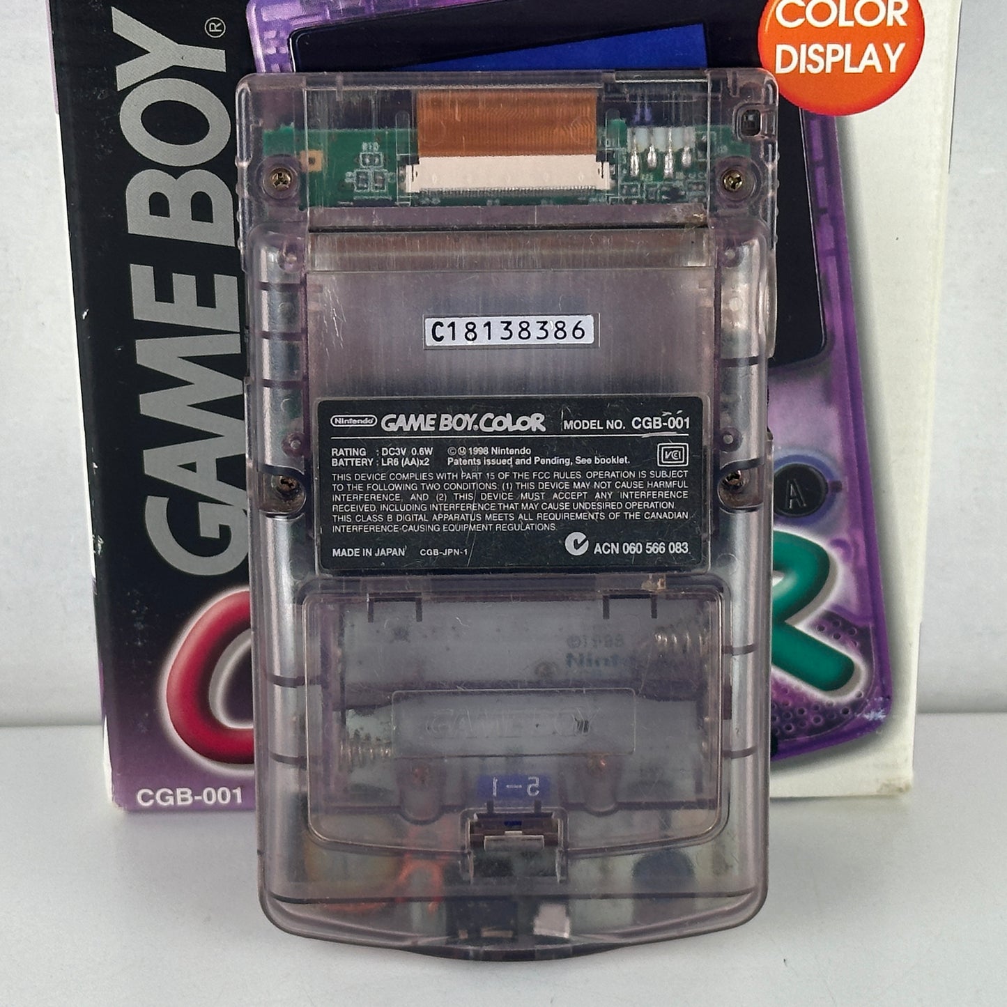 Nintendo Game Boy Color Clear Purple CGB-001