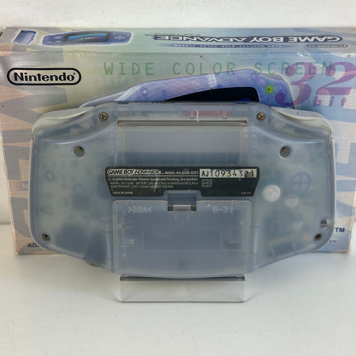 Nintendo Game Boy Advance Milky Blue AGB-001 No Box