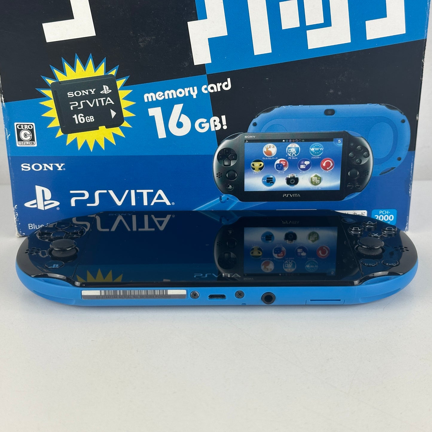 Sony PS Vita Blue Black Wi-Fi Debut Pack PCH-2000ZX18