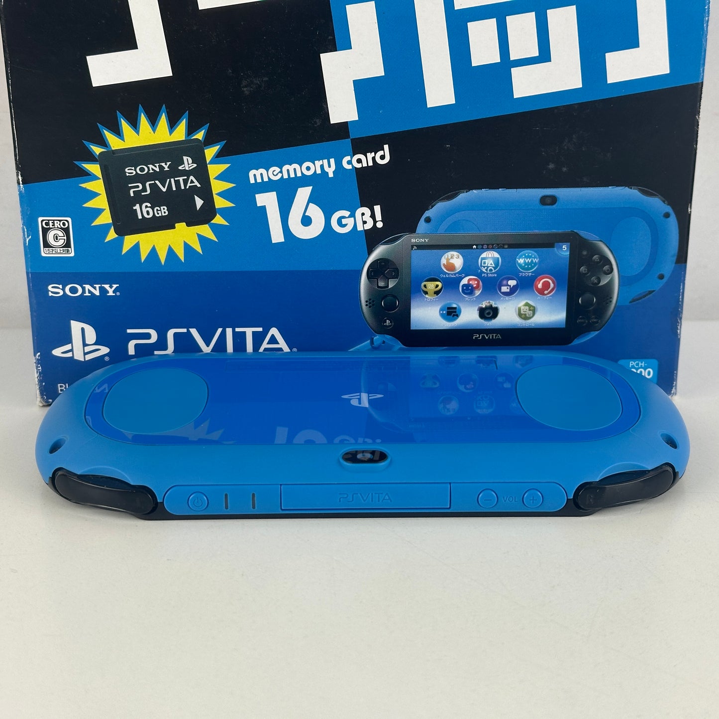 Sony PS Vita Blue Black Wi-Fi Debut Pack PCH-2000ZX18