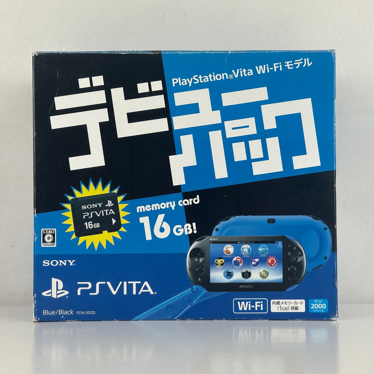 Sony PS Vita Blue Black Wi-Fi Debut Pack PCH-2000ZX18