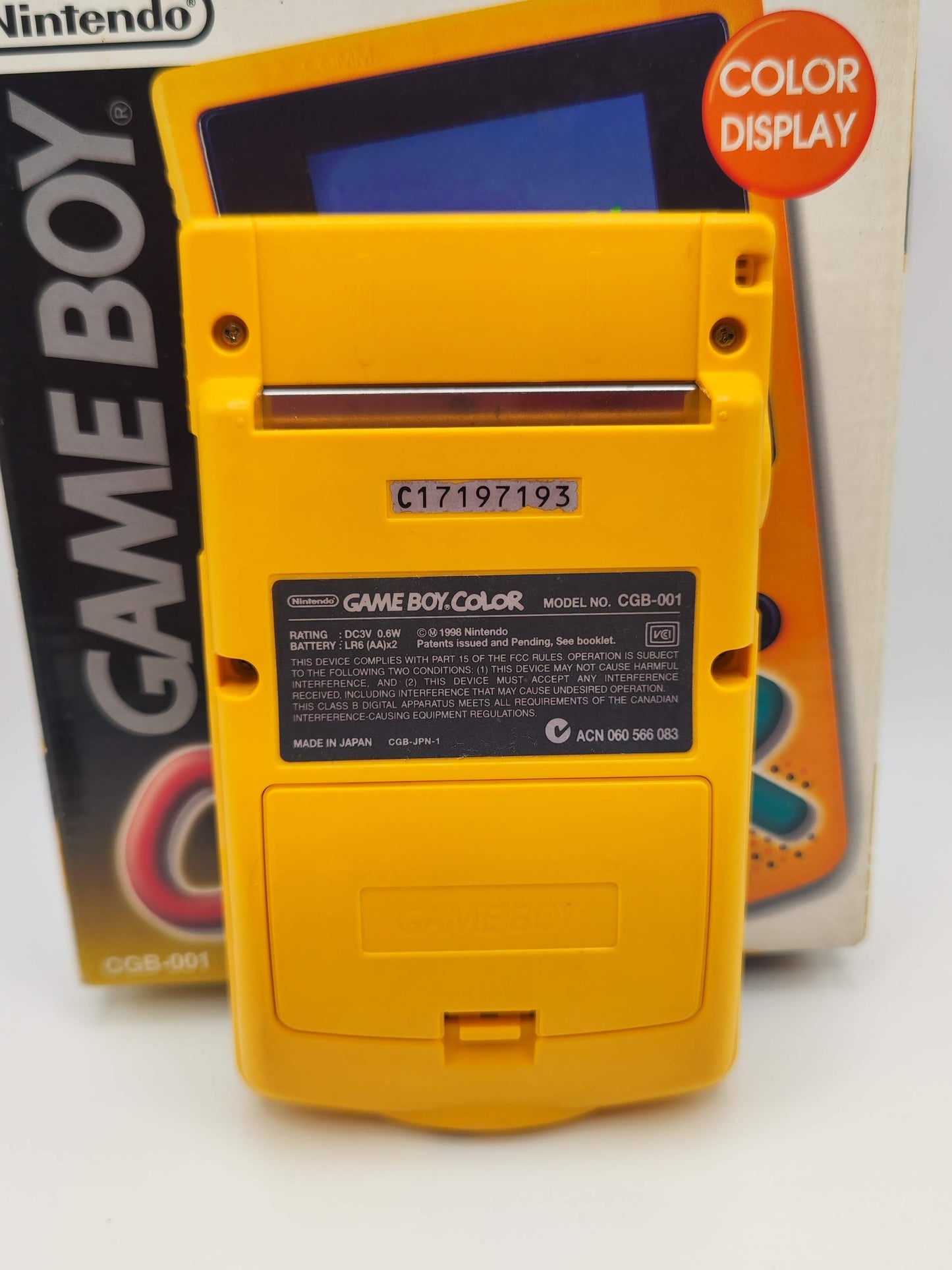 Nintendo Game Boy Color Yellow CGB-001