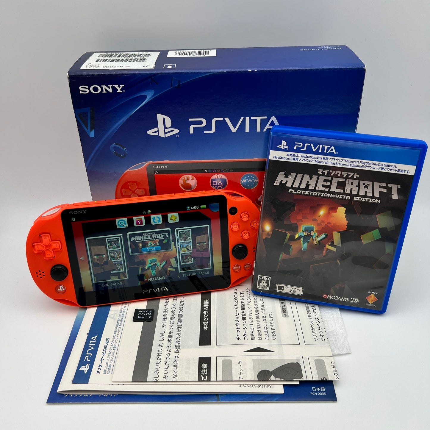 [ RARE ] Sony PS Vita Neon Orange Exclusive Color Japan PCH-2000ZA24