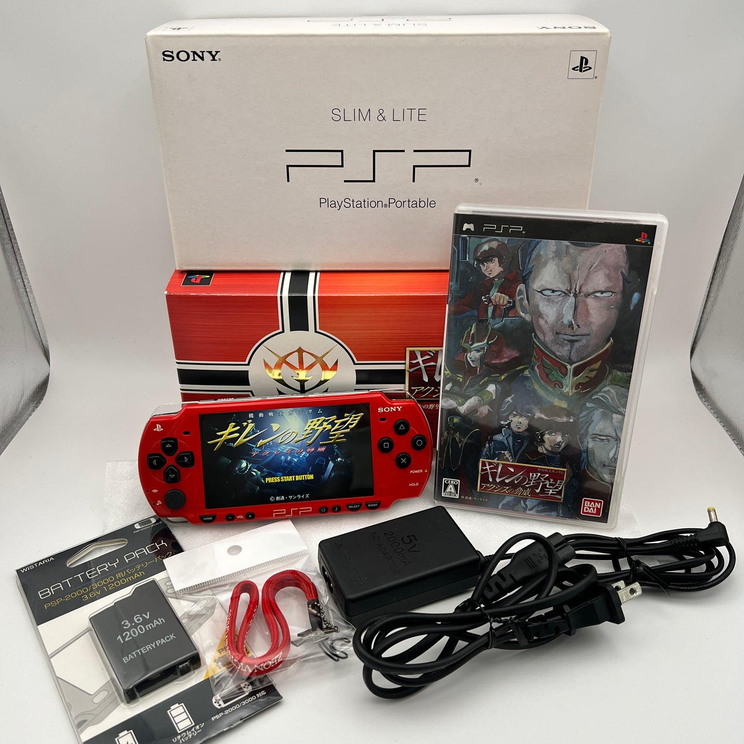 Sony PSP 2000 Gundam Giren no Yabou Neo Zeon Red PSP-2000ZR