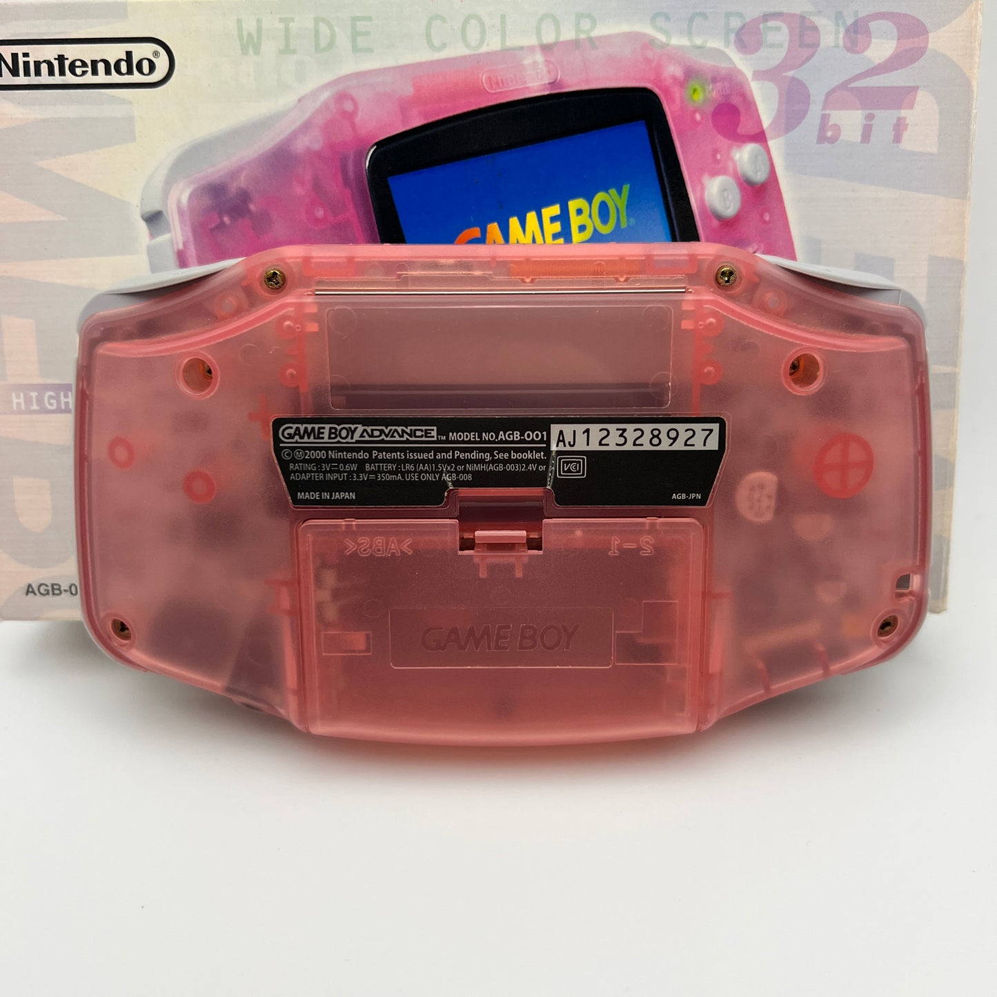 Nintendo Game Boy Advance Milky Pink AGB-001